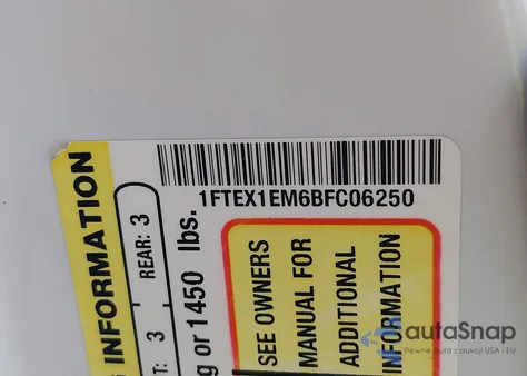 2011 Ford F-150 Xl from USA, damaged, VIN 1FTEX1EM6BFC06250